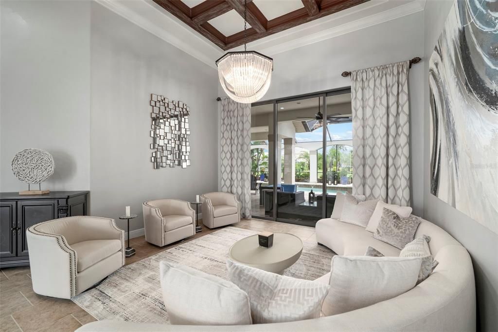 Chandelier, Interior, Living room, Pendant Lights