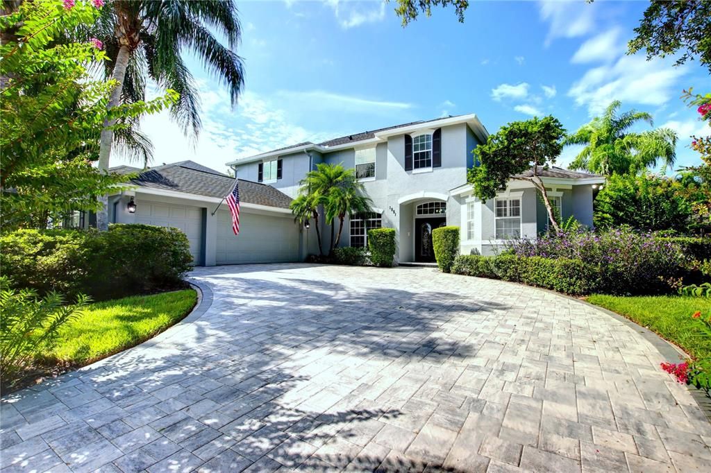 Attached, Backyard, Exterior, Facade, Mediterranean