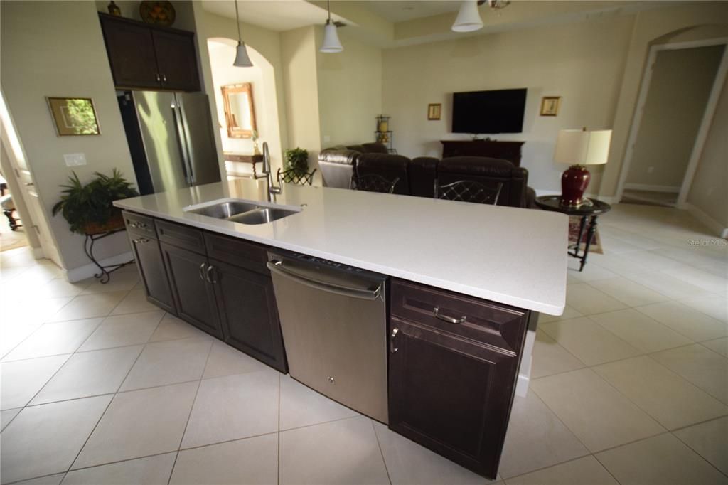 Interior, Kitchen, Living room, Pendant Lights, Stainless Steel Appliances