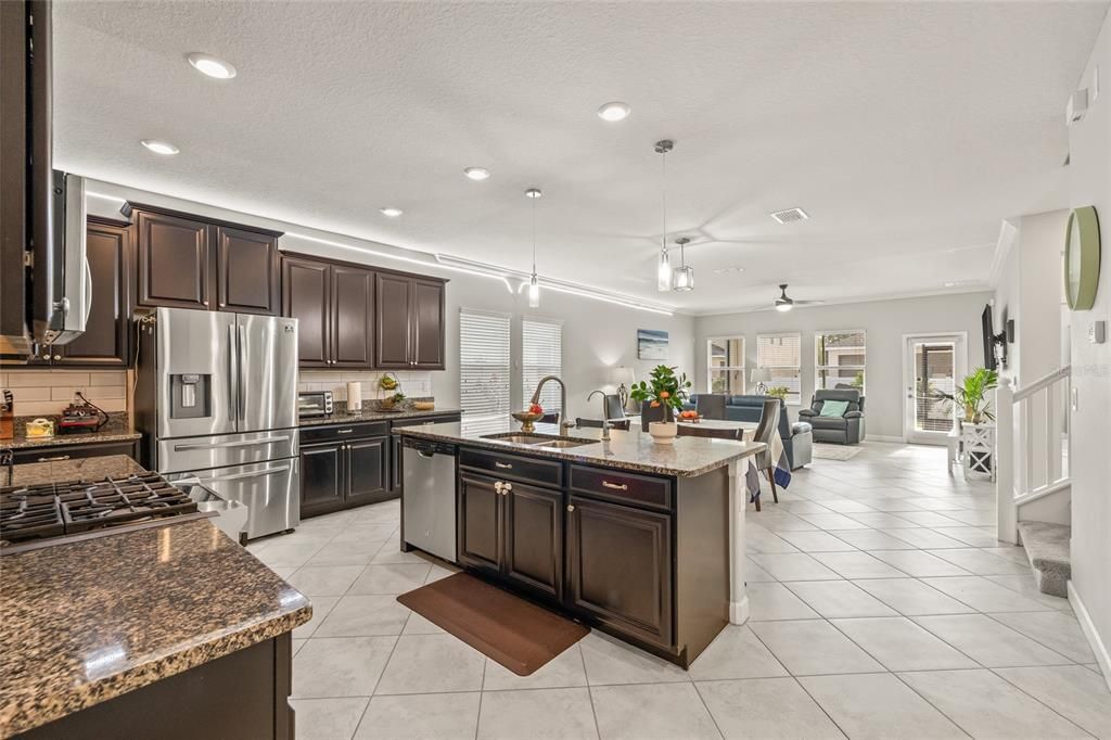 Interior, Kitchen, Pendant Lights, Recessed Lighting, Stainless Steel Appliances