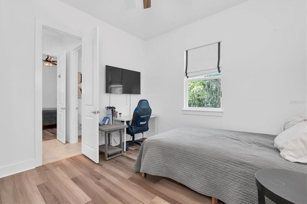 Bedroom, Home Office, Interior, Wood Texture Flooring