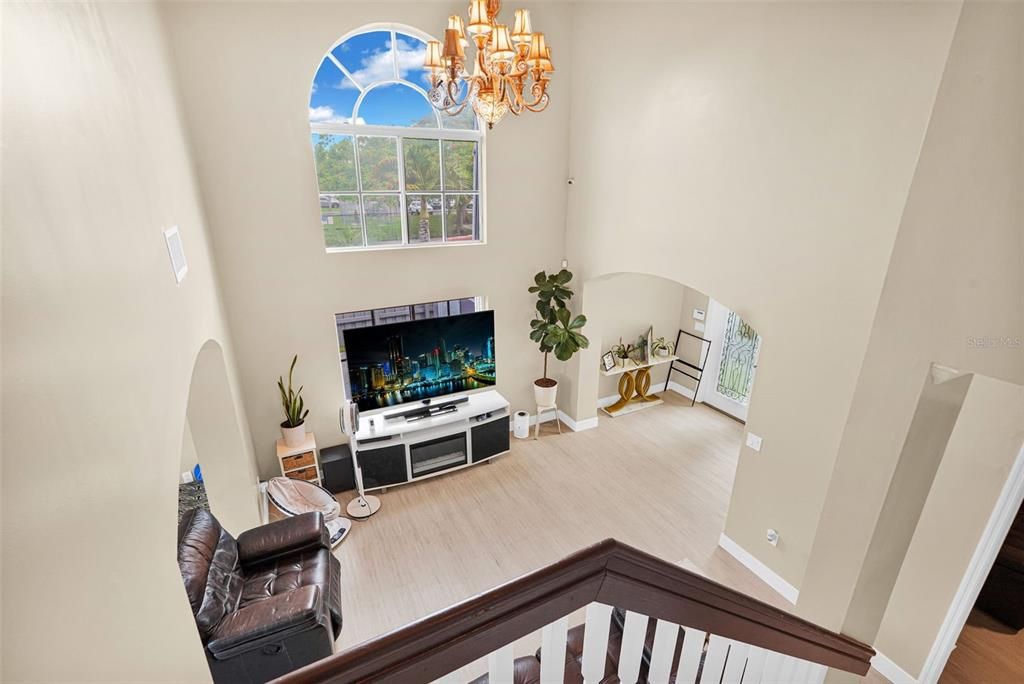Chandelier, Interior, Wood Texture Flooring