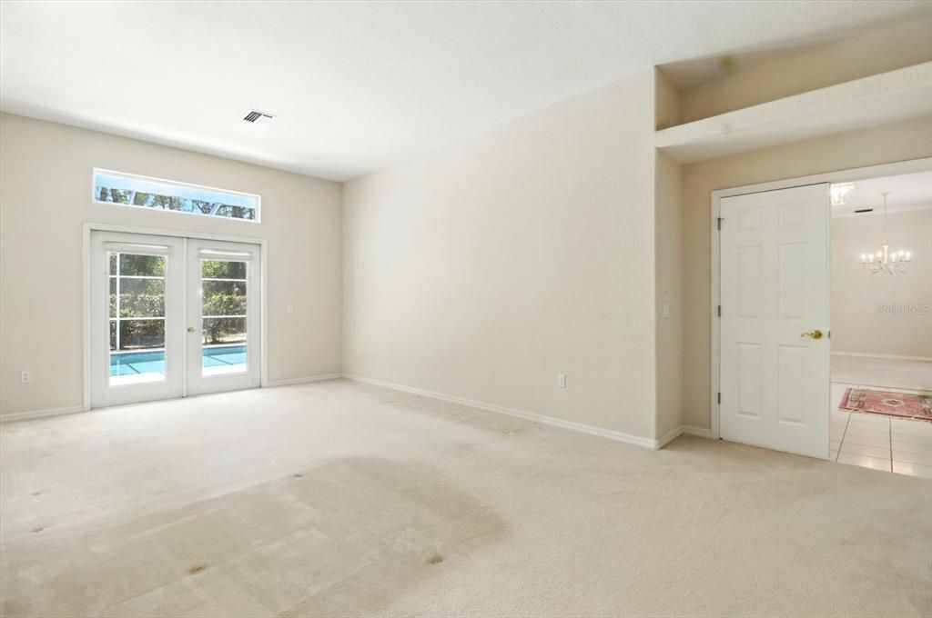 Chandelier, Empty room, Interior