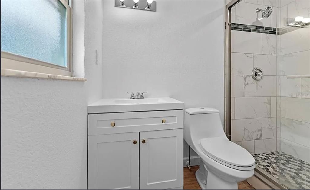 Bathroom, Glass Shower, Interior, Marble Walls
