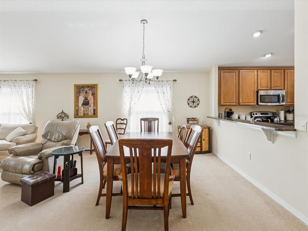 Chandelier, Dining room, Interior, Kitchen, Recessed Lighting