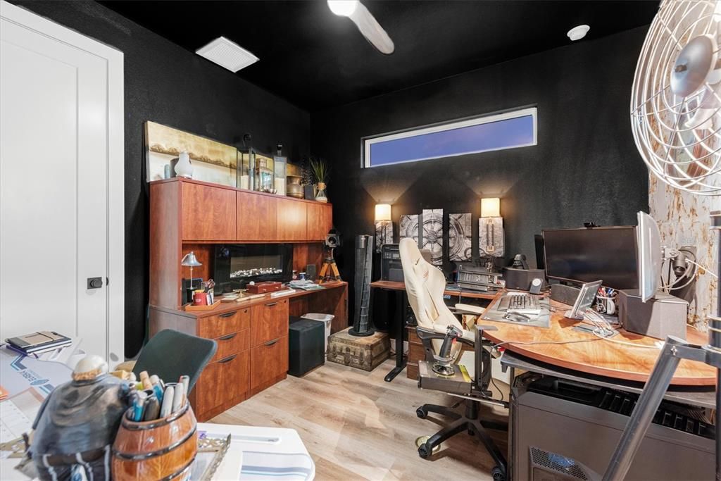 Home Office, Interior, Wood Texture Flooring