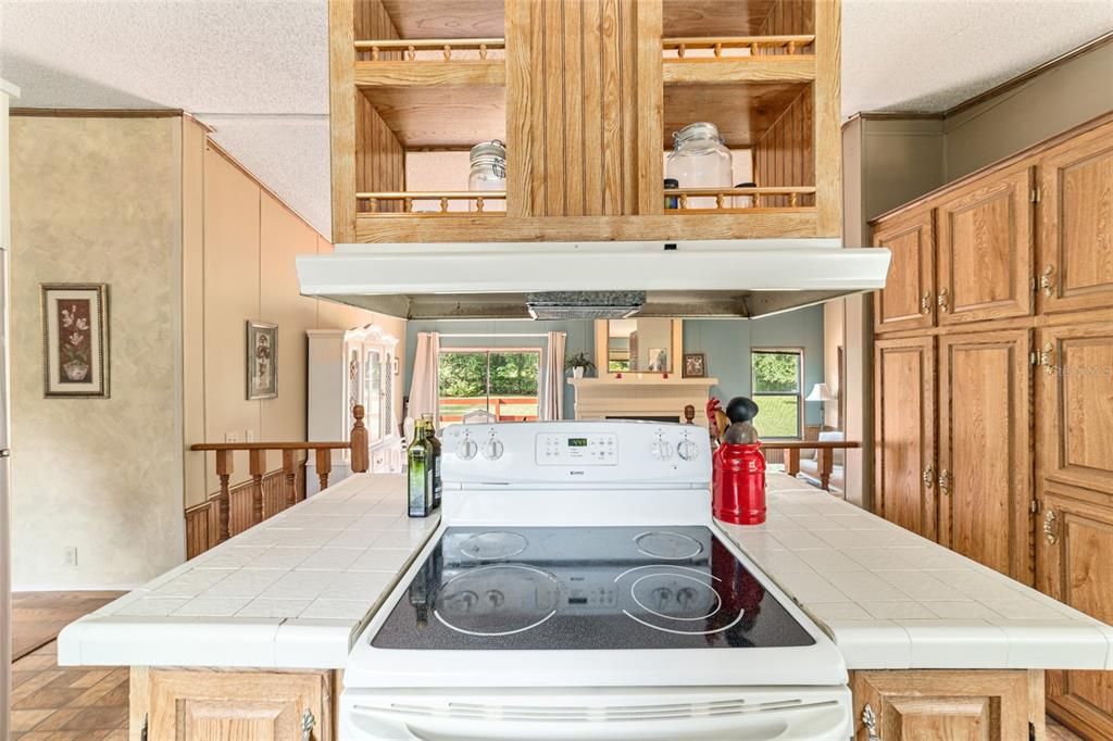 Interior, Kitchen, Tile Countertops