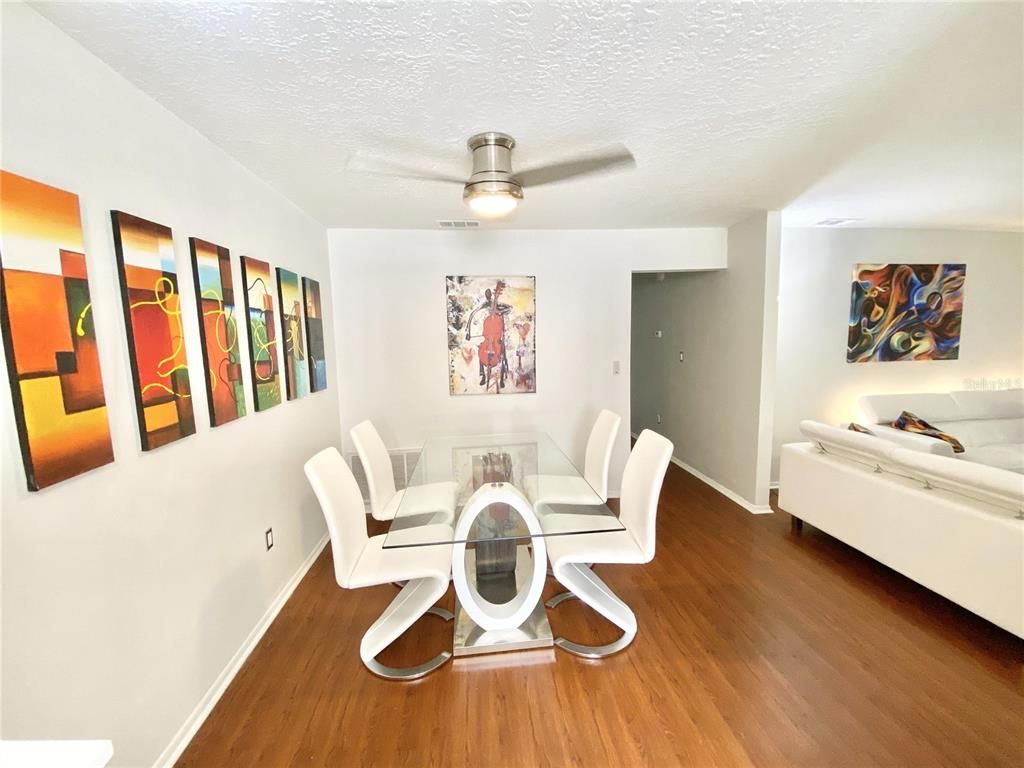 Dining room, Interior, Wood Texture Flooring