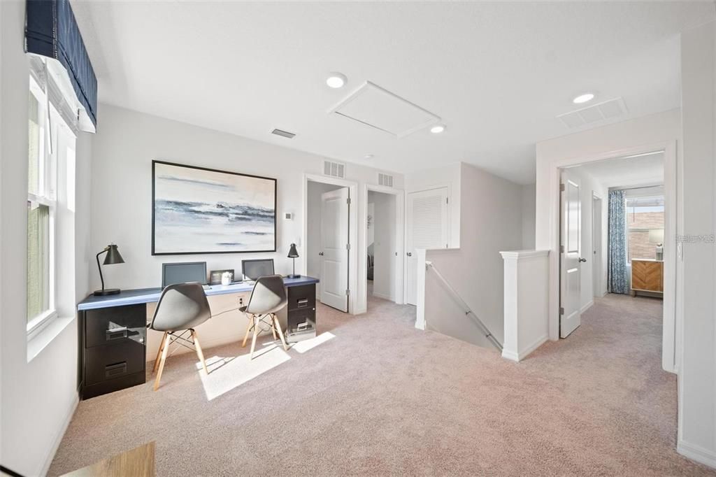 Home Office, Interior, Recessed Lighting