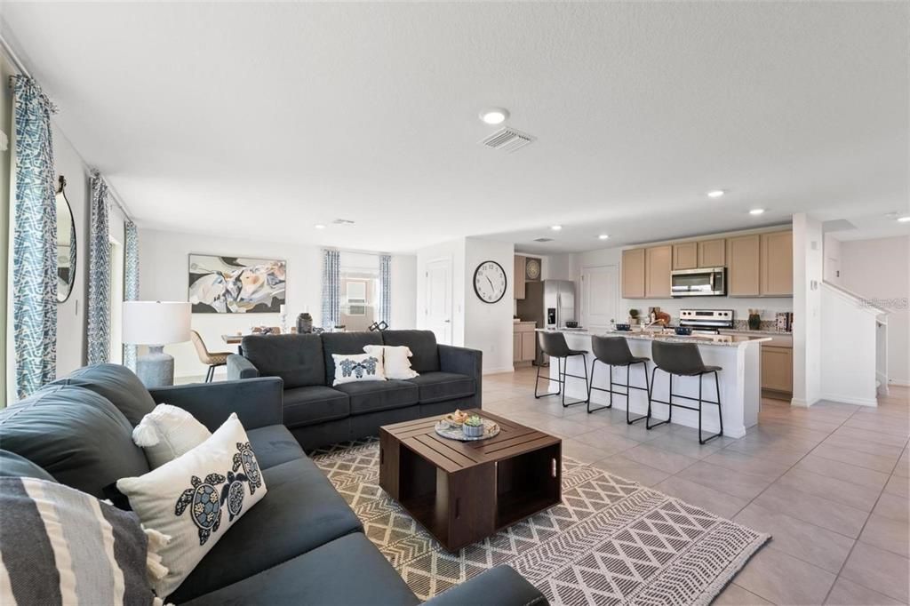 Interior, Kitchen, Living room, Recessed Lighting, Stainless Steel Appliances