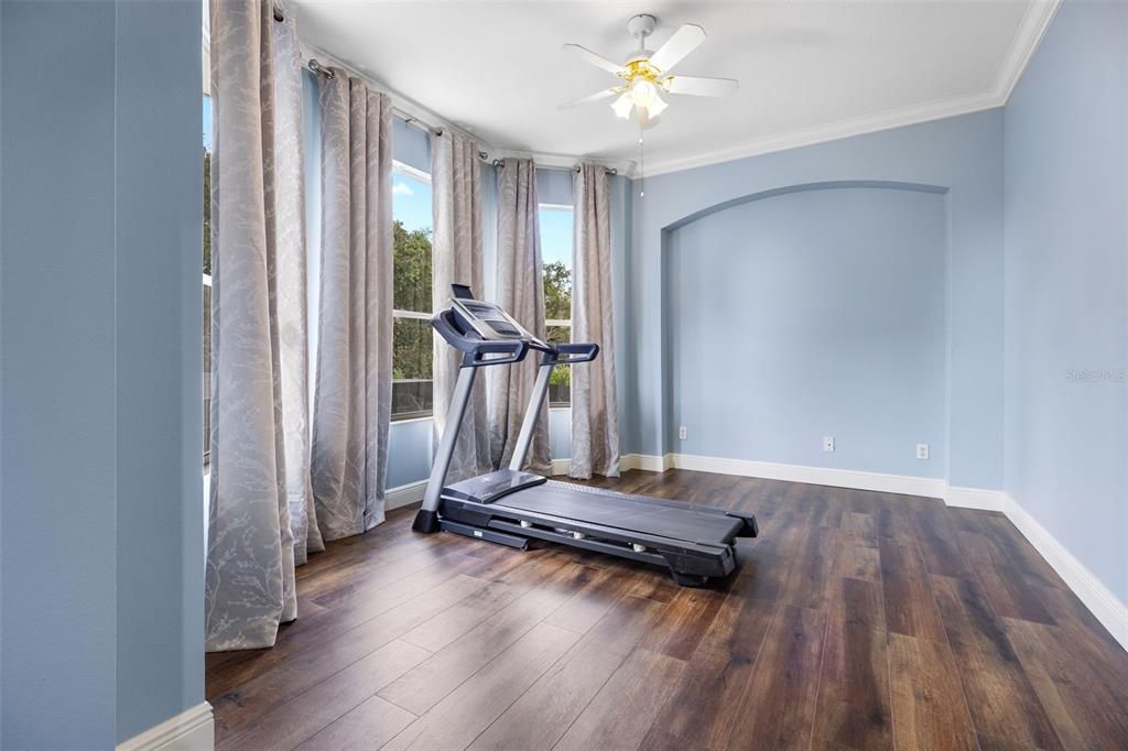 Fitness Equipment, Interior, Wood Texture Flooring