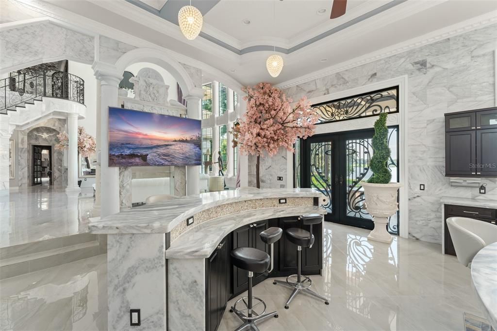 Interior, Marble, Marble Walls, Recessed Lighting