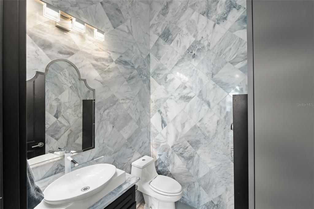 Bathroom, Interior, Marble Walls