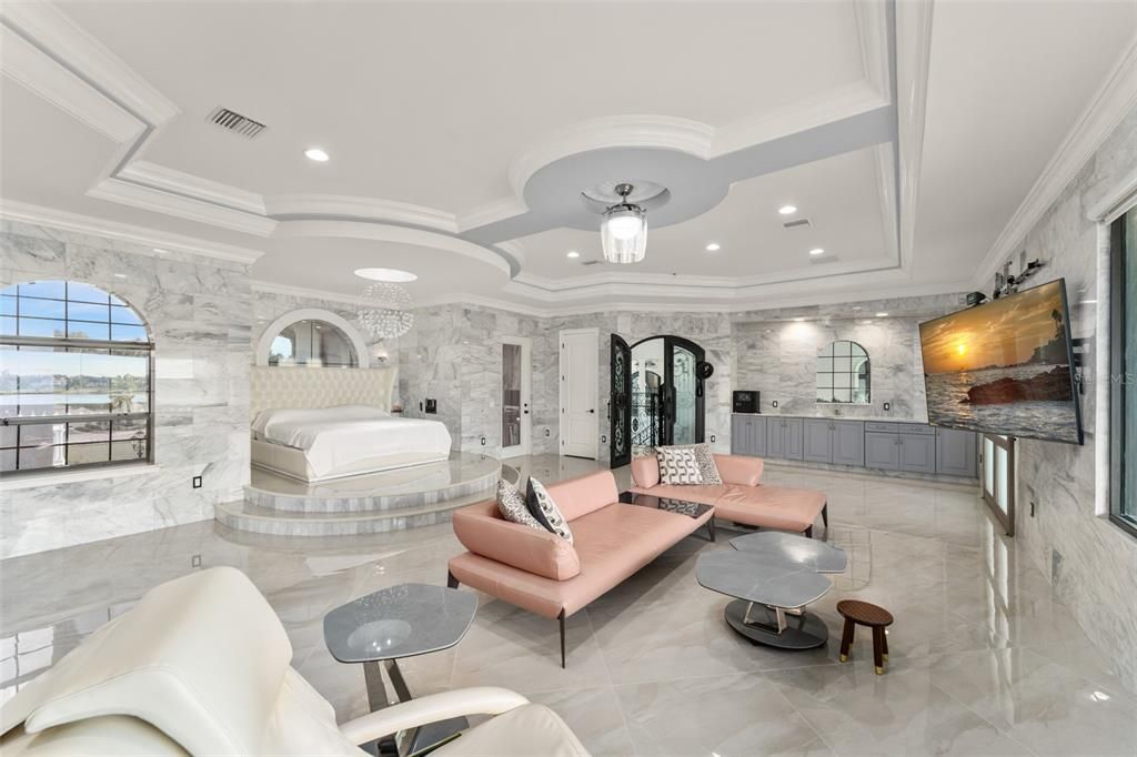 Bathroom, Interior, Living room, Marble Walls, Recessed Lighting