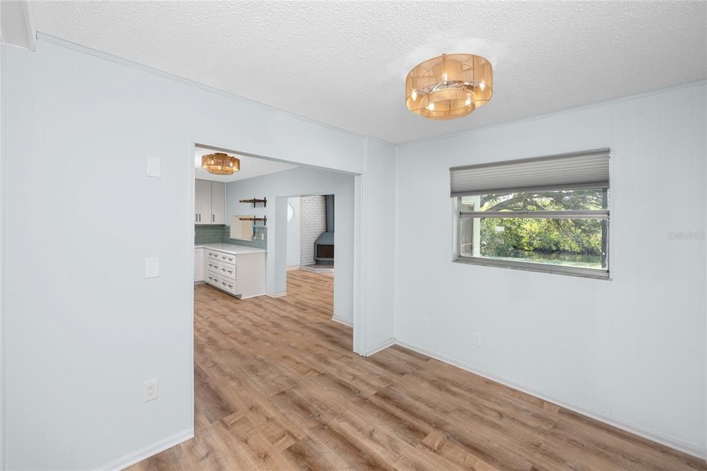 Chandelier, Empty room, Interior, Wood Texture Flooring