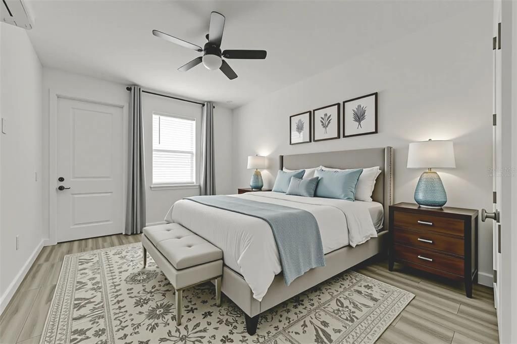 Bedroom, Interior, Wood Texture Flooring