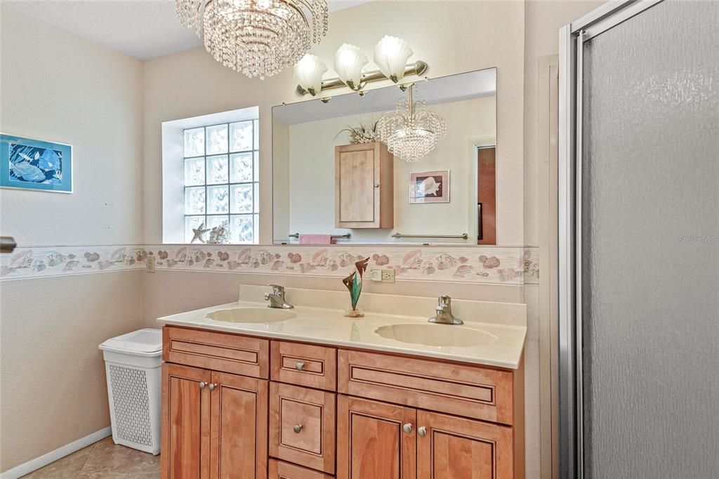 Bathroom, Chandelier, Dual Sink Vanities, Interior