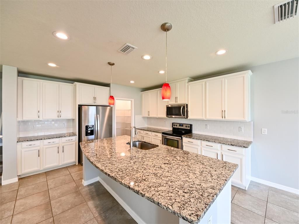 Interior, Kitchen, Pendant Lights, Recessed Lighting, Stainless Steel Appliances