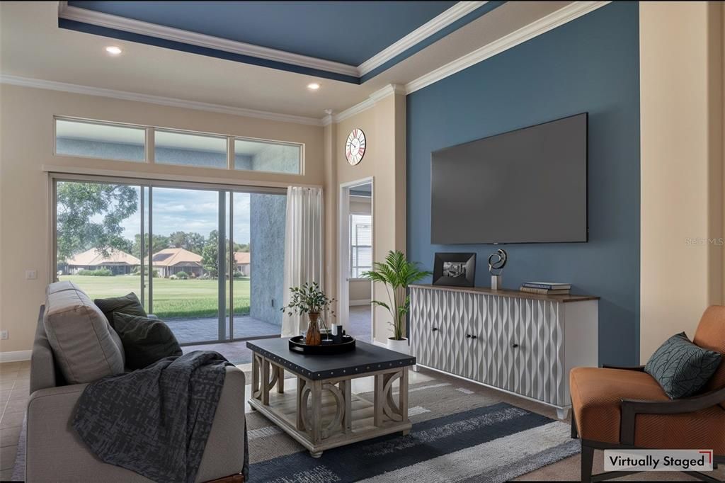 Interior, Living room, Recessed Lighting