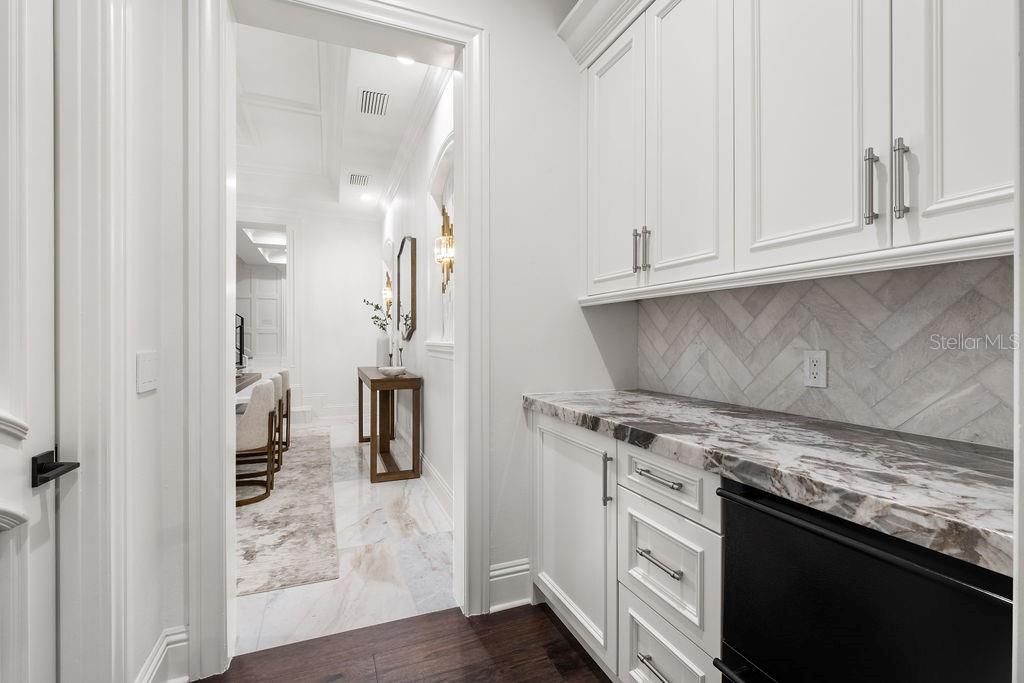 Interior, Marble, Recessed Lighting, Wood Texture Flooring