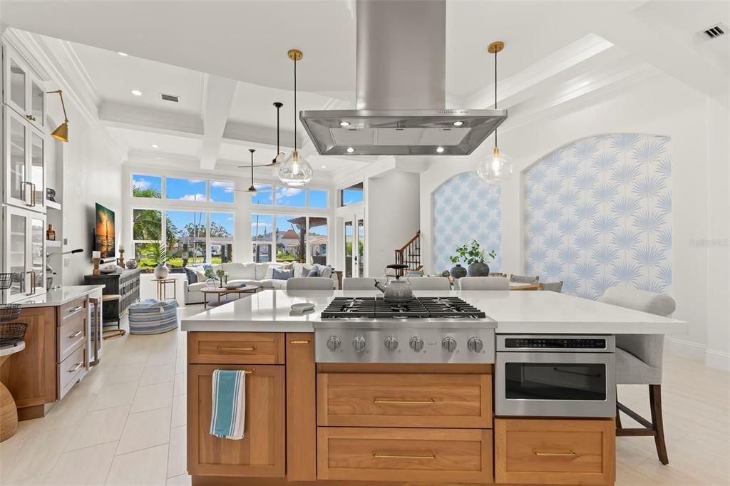 Interior, Kitchen, Living room, Pendant Lights, Recessed Lighting, Stainless Steel Appliances