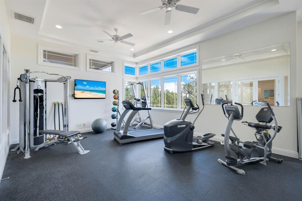 Fitness Equipment, Interior, Recessed Lighting