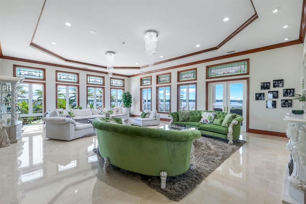 Chandelier, Interior, Living room, Recessed Lighting