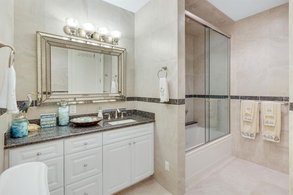 Bathroom, Dual Sink Vanities, Glass Shower, Interior