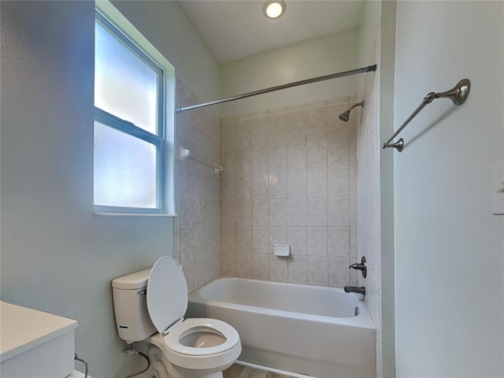 Bathroom, Interior, Recessed Lighting, Wood Texture Flooring