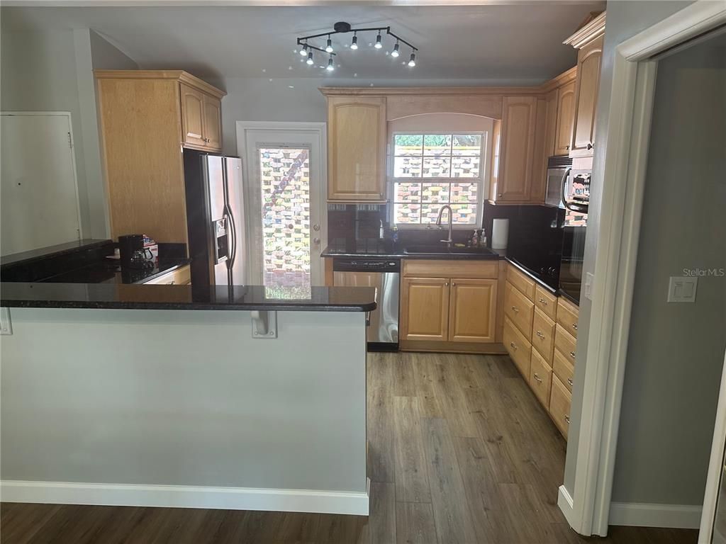 Interior, Kitchen, Wood Texture Flooring