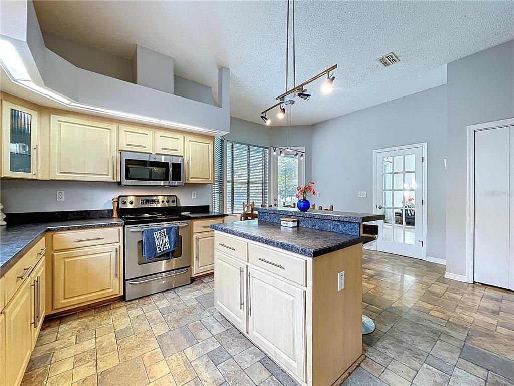 Interior, Kitchen, Pendant Lights, Stainless Steel Appliances