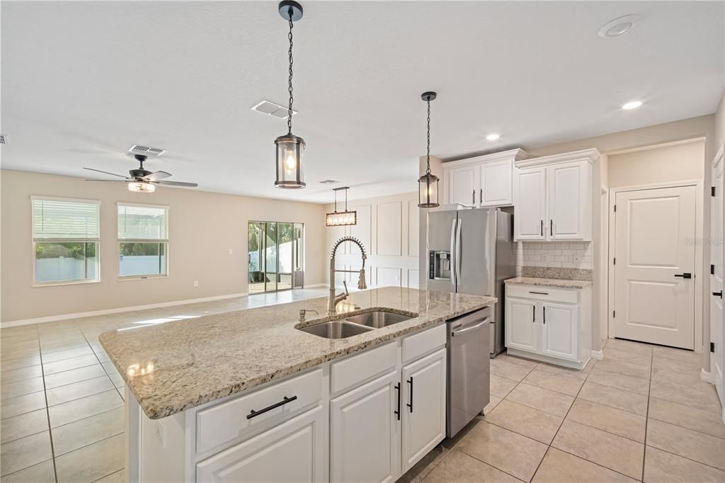 Interior, Kitchen, Pendant Lights, Recessed Lighting, Stainless Steel Appliances