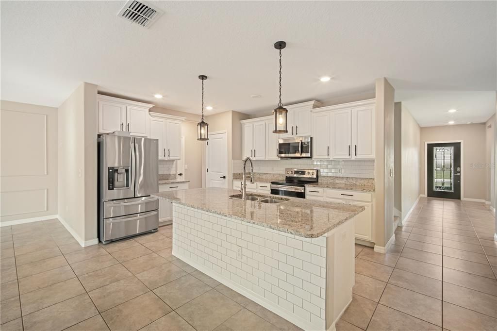 Interior, Kitchen, Pendant Lights, Recessed Lighting, Stainless Steel Appliances