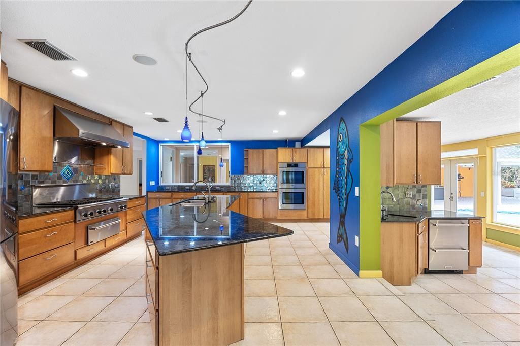 Interior, Kitchen, Pendant Lights, Recessed Lighting, Stainless Steel Appliances