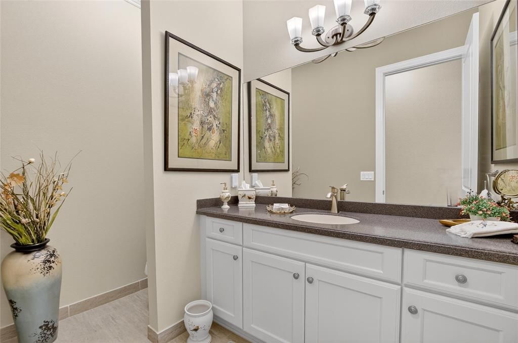 Bathroom, Chandelier, Interior