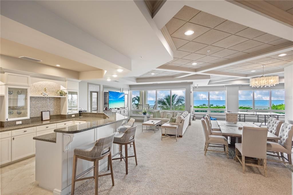 Chandelier, Dining room, Interior, Kitchen, Living room, Recessed Lighting, Water