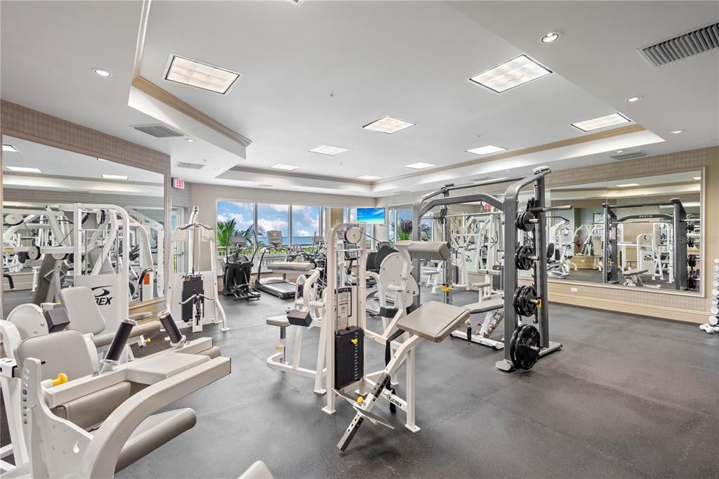 Fitness Equipment, Gym, Interior, Recessed Lighting