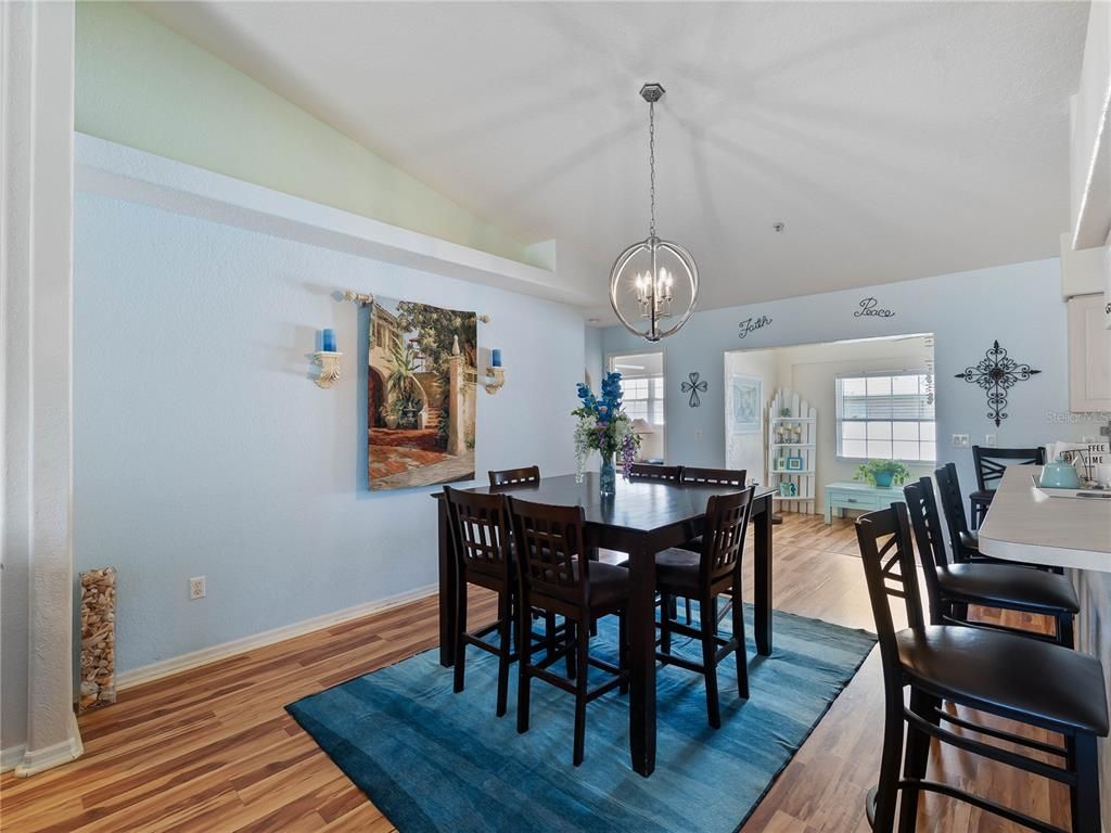 Chandelier, Dining room, Interior, Pendant Lights, Wood Texture Flooring