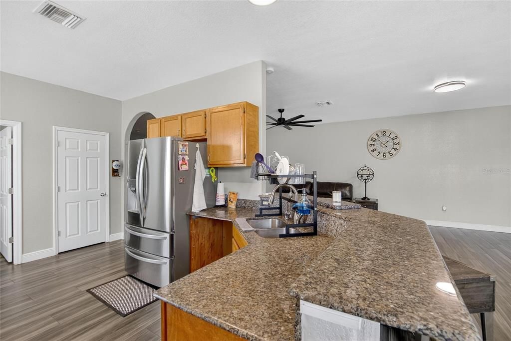 Interior, Kitchen, Wood Texture Flooring