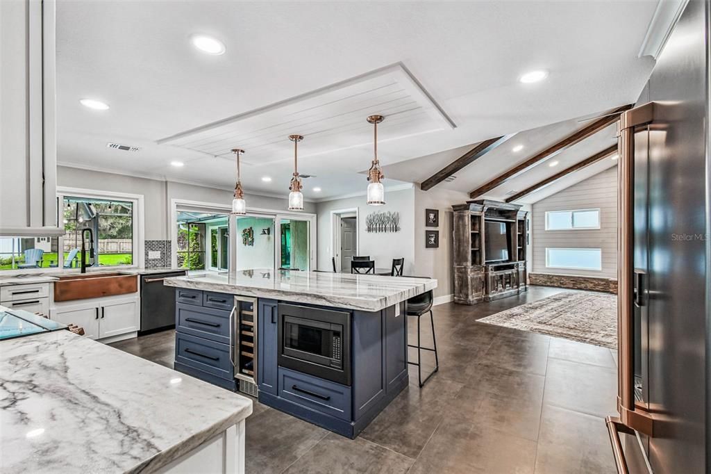 Interior, Kitchen, Pendant Lights, Recessed Lighting, Stainless Steel Appliances