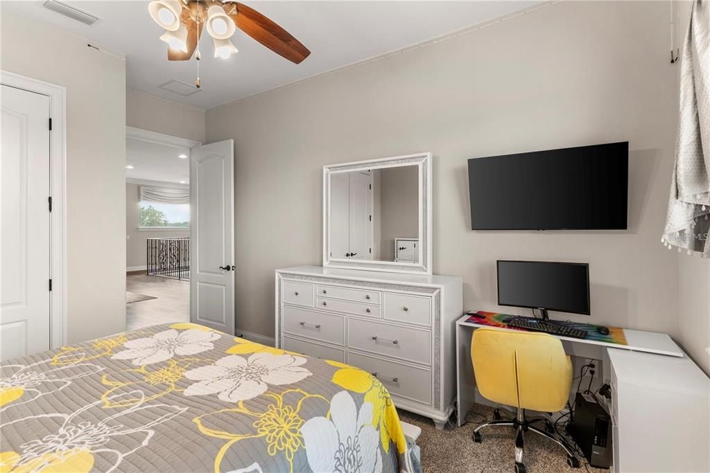 Bedroom, Home Office, Interior, Recessed Lighting