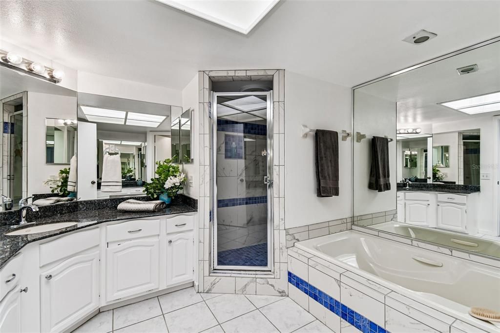 Bathroom, Dual Sink Vanities, Glass Shower, Interior