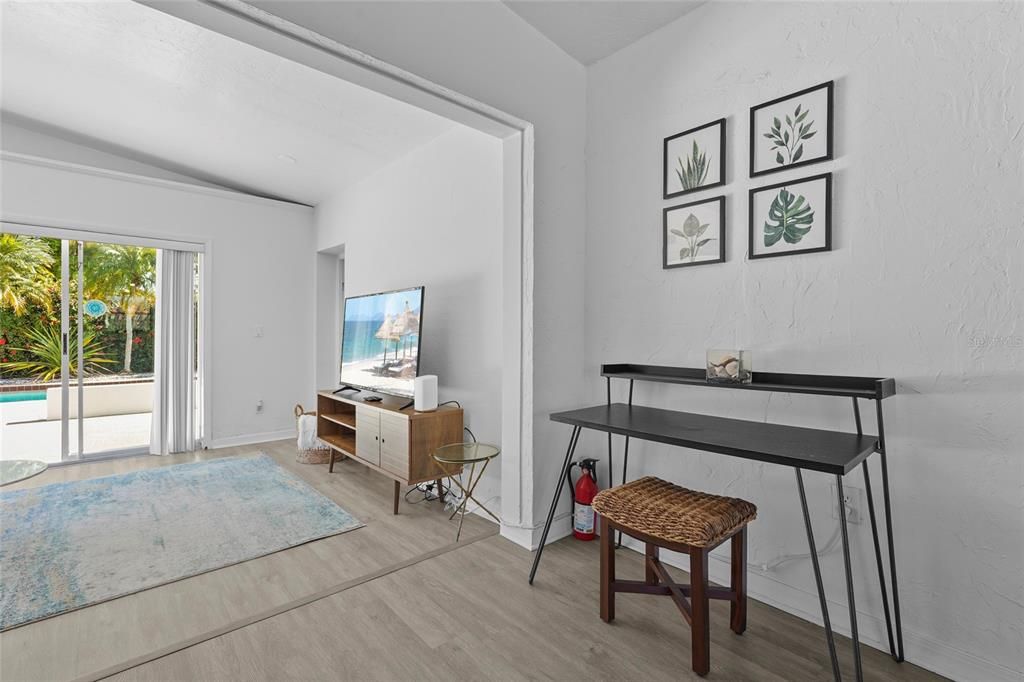 Home Office, Interior, Wood Texture Flooring