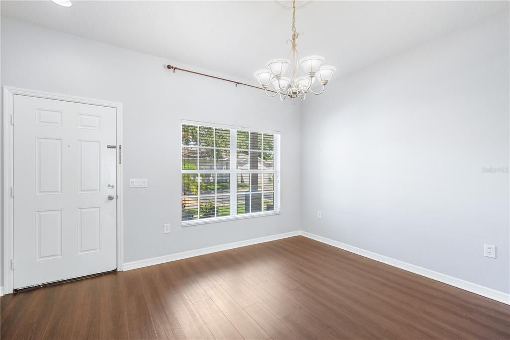 Chandelier, Empty room, Interior, Wood Texture Flooring