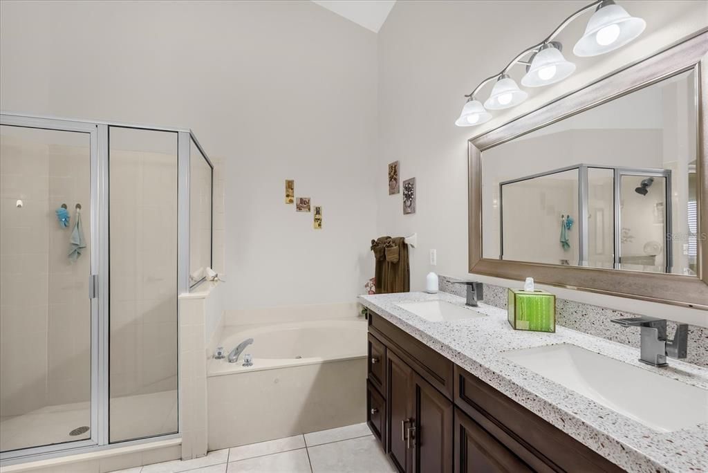 Bathroom, Dual Sink Vanities, Glass Shower, Interior