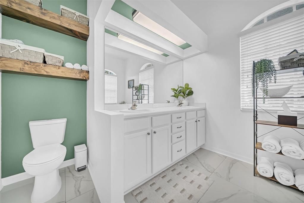 Bathroom, Dual Sink Vanities, Interior, Marble