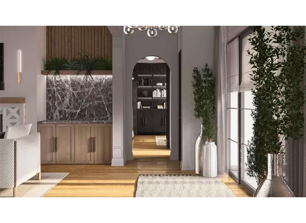Interior, Pendant Lights, Wood Texture Flooring