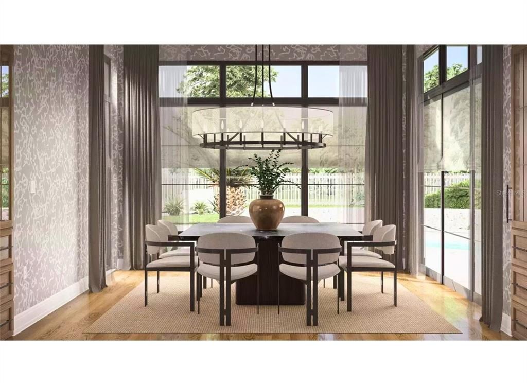 Dining room, Interior, Wood Texture Flooring