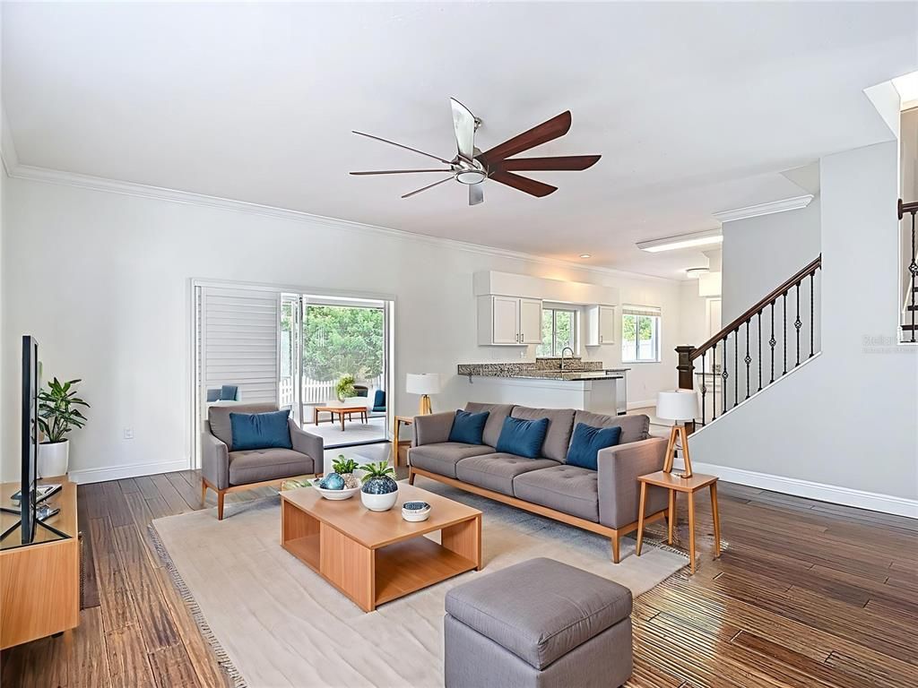 Interior, Kitchen, Living room, Wood Texture Flooring
