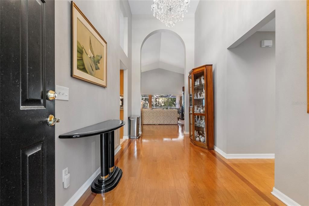 Chandelier, Interior, Wood Texture Flooring